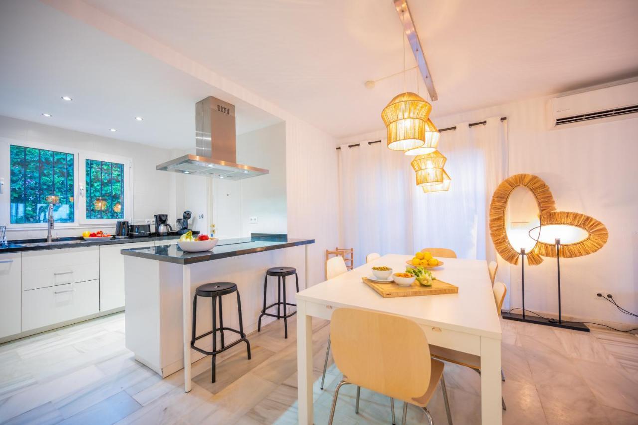 Typical Beach House Las Chapas Playa With Heated Pool Marbella Exteriér fotografie