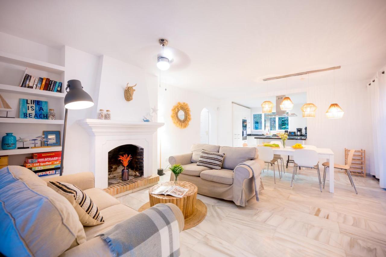 Typical Beach House Las Chapas Playa With Heated Pool Marbella Exteriér fotografie