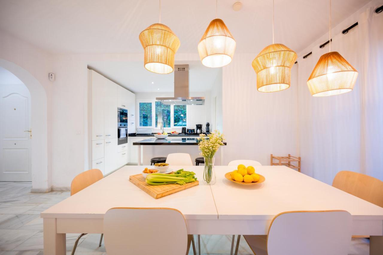 Typical Beach House Las Chapas Playa With Heated Pool Marbella Exteriér fotografie